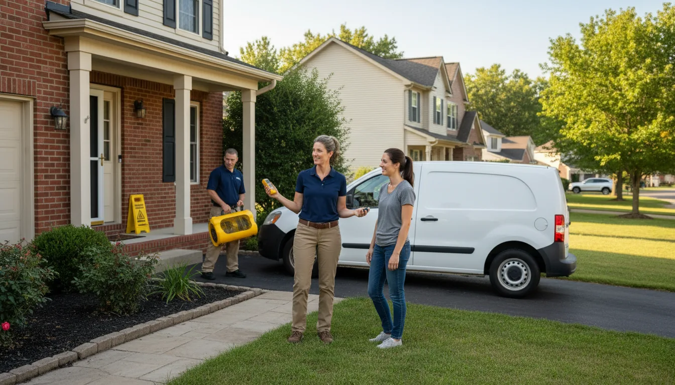 Residential water damage restoration in Sarepta, LA